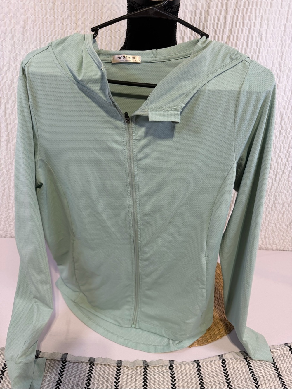Pinspark Women's Mint Green Hooded Utility Jacket
